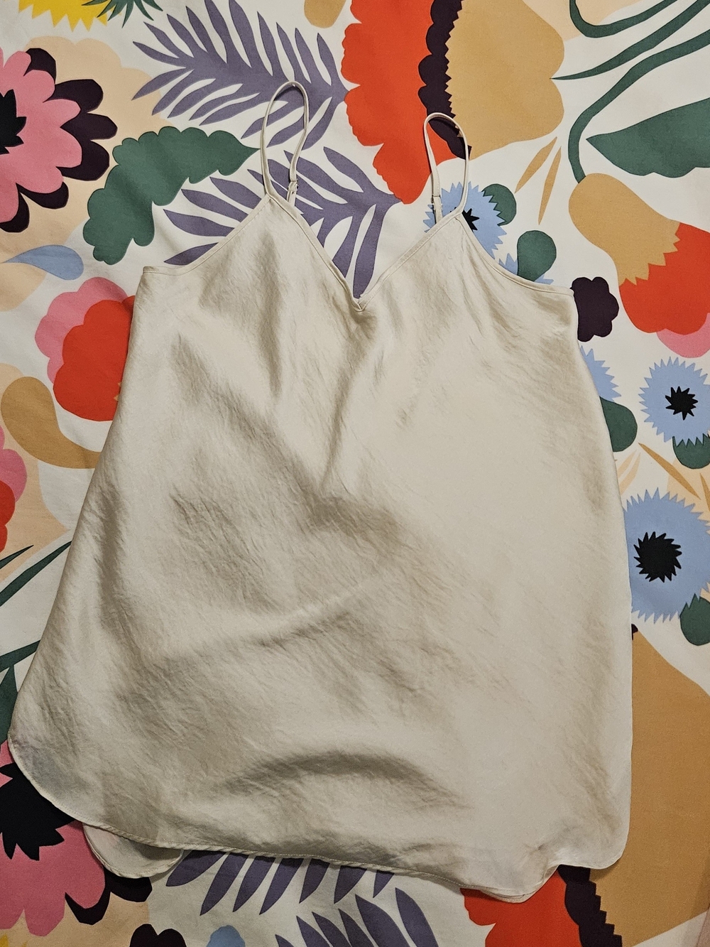 GAP Ivory Long V-Neck Camisole